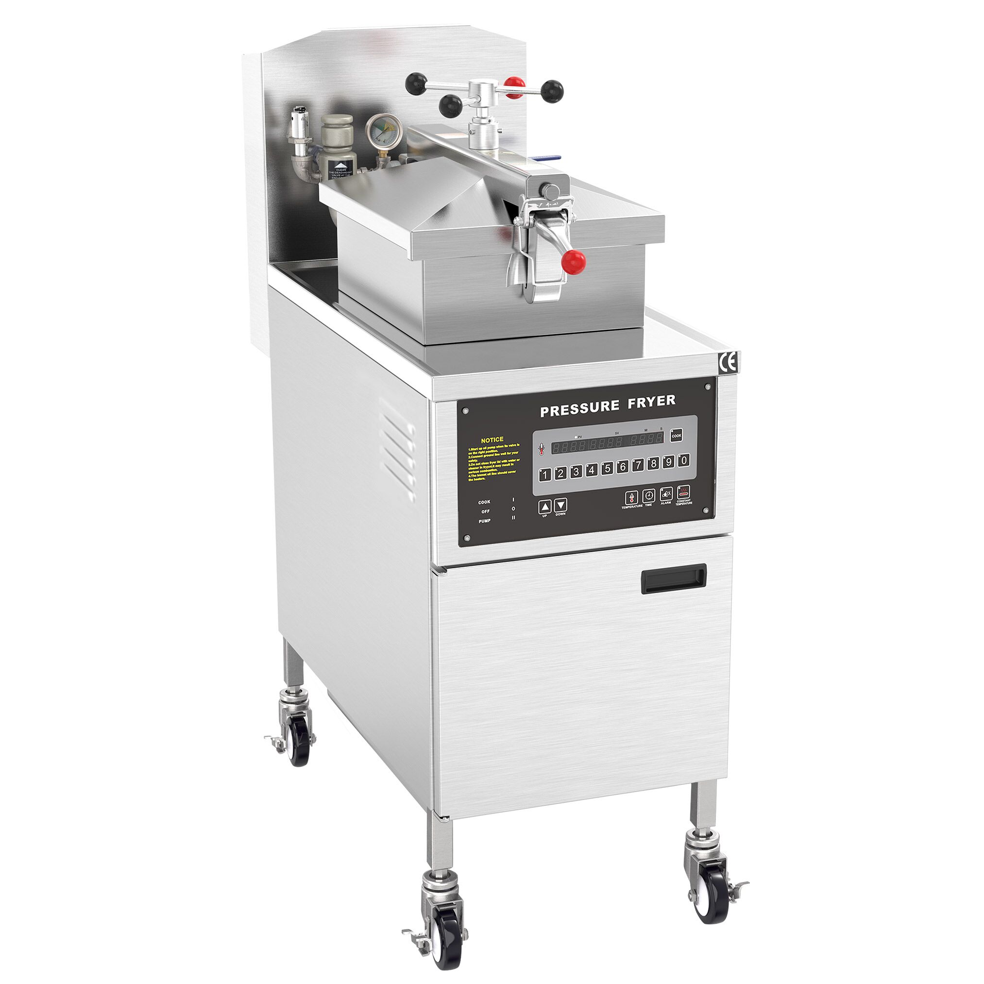 Electric  pressure fryer  with  automatic oil  hlter system