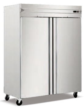 Freezer 2 door, stainless steel